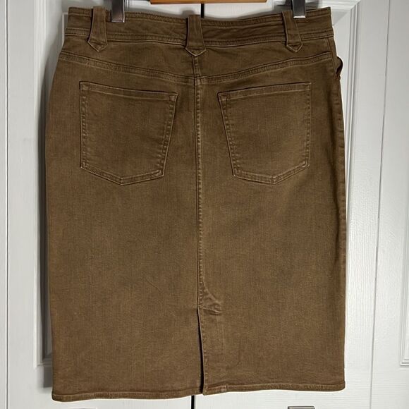 Ralph Lauren Brown Denim Skirt Size 6 - Picture 5 of 11
